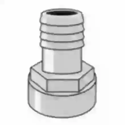 Female thread by hose barb